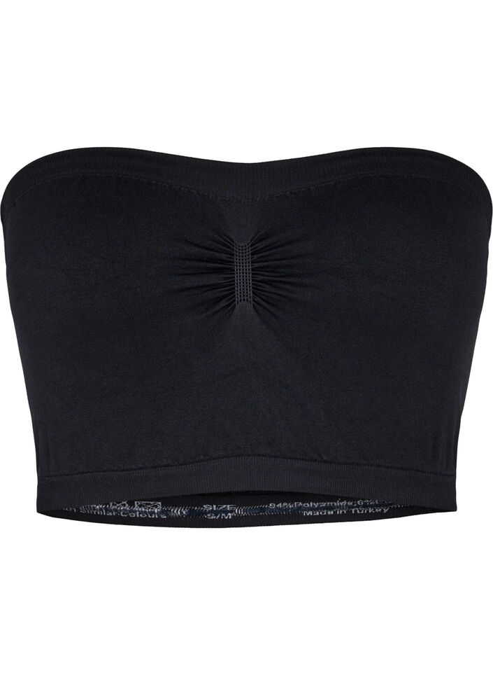 Tube bra, Black, Packshot image number 0