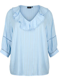 Blouse with 3/4 sleeves and lace