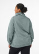Sweatshirt with high collar and pockets, Green, Model image number 2