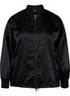 Bomber jacket with zipper and laces, Black, Packshot image number 0