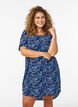 Dress with print and short sleeves, Blue, Model image number 0