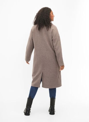 Wool coat with buttons and pockets, Moon Rock Mel., Model image number 1