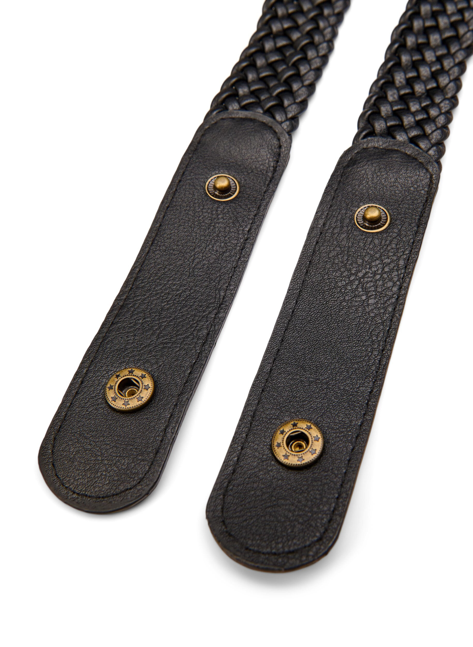 ZizzifashionBraided elastic belt, Black, Packshot image number 1