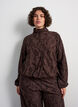 Bomber jacket with floral jacquard, Brown, Model image number 0