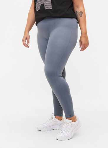 Workout leggings with ribbed structure, Stormy Weather, Model image number 2