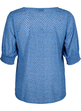 Dotted blouse with short sleeves, Riverside Dot, Packshot image number 1