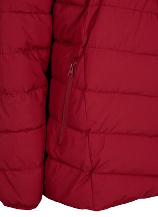 Short puffer jacket with hood, Pomegranate, Packshot image number 3