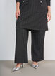 Straight-leg boucl&eacute; trousers, Black, Model image number 2