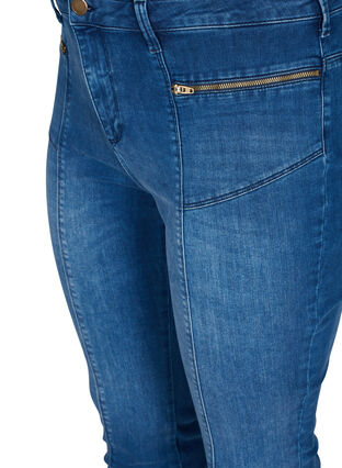 High rise, dual core Amy jeans, Blue denim, Packshot image number 2