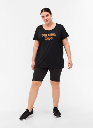 Sports t-shirt with print, Black Swearing, Model image number 3