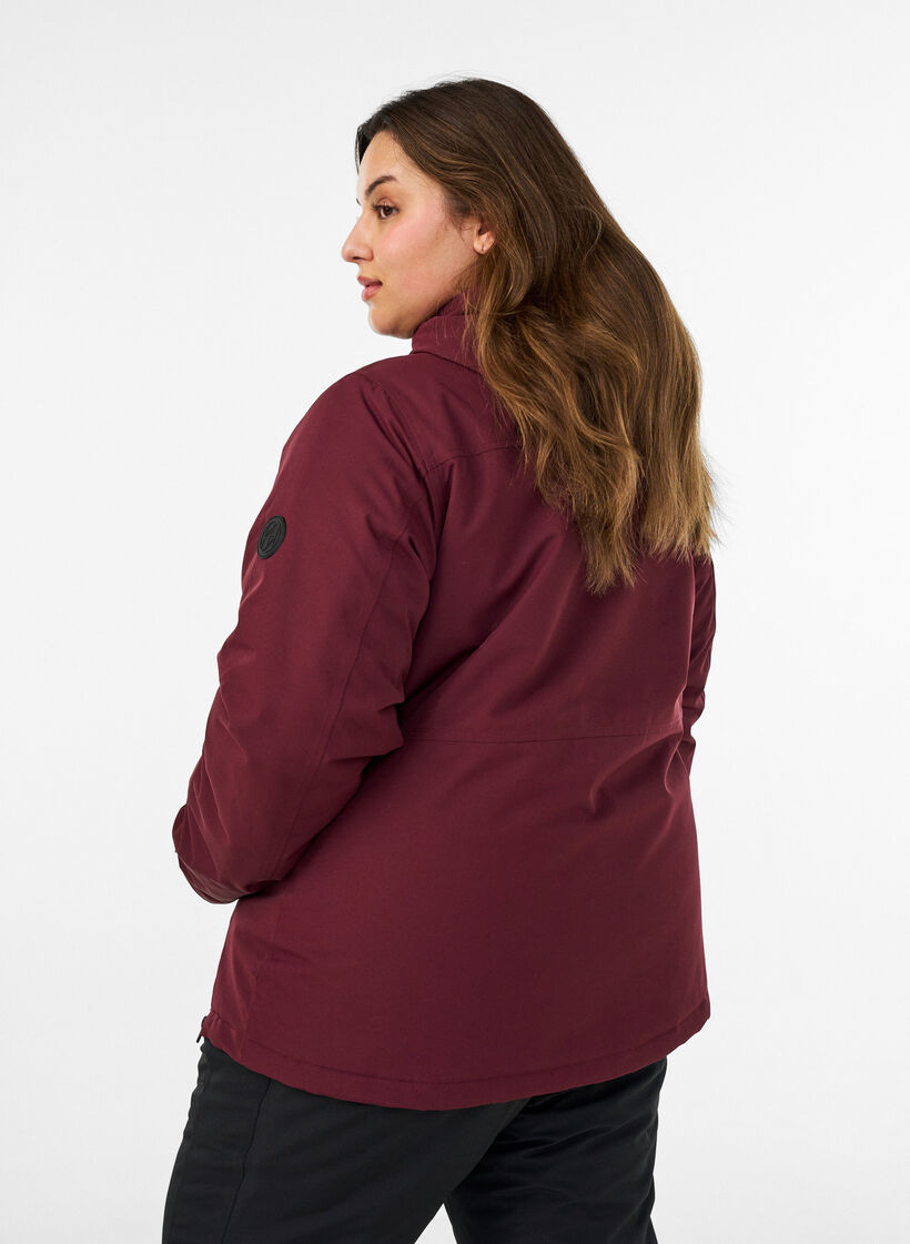 Functional ski anorak with hood, Red, Model image number 2