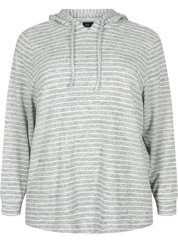 Loose hoodie with stripes, DGM Stripe, Packshot image number 0