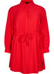 Shirt dress with tie belt and long sleeves, Red, Packshot image number 0