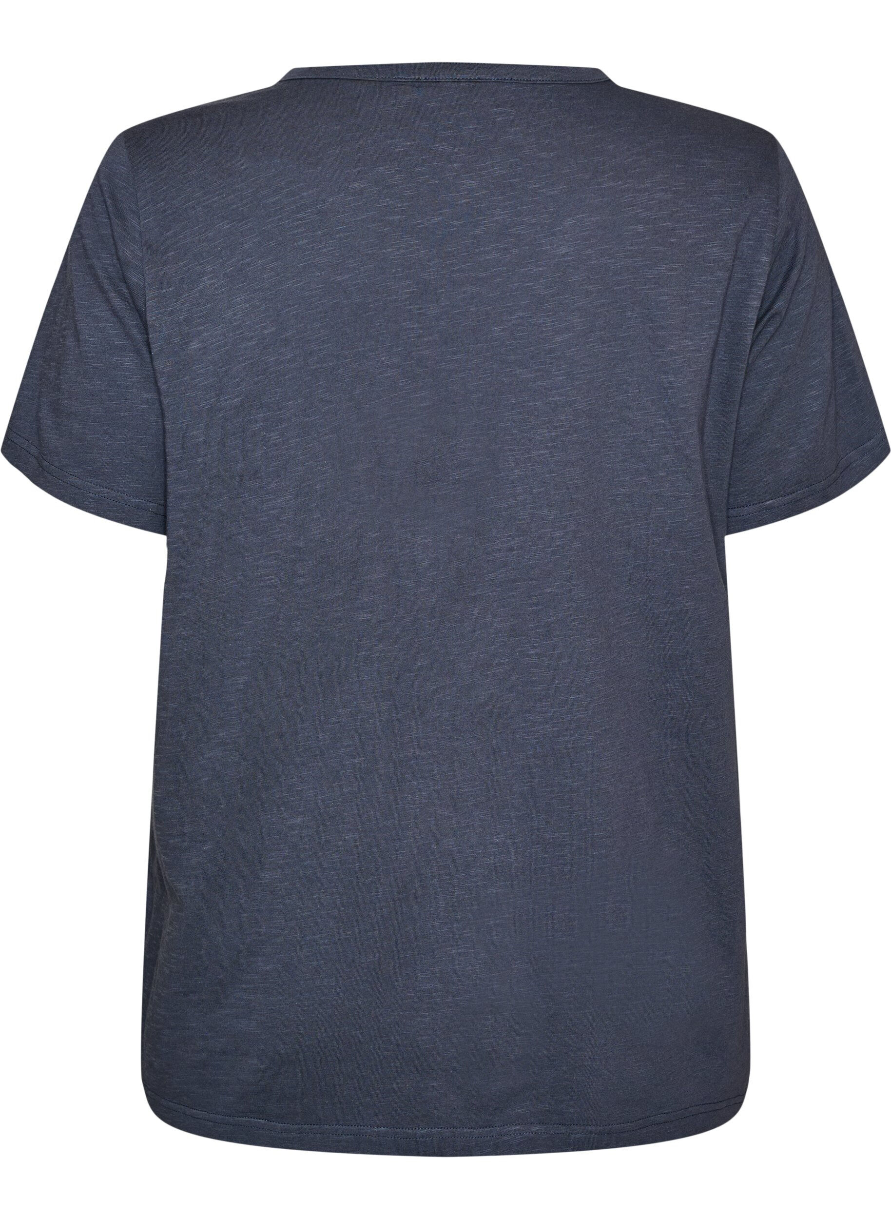 ZizzifashionT-shirt with button detail, Grey, Packshot image number 1