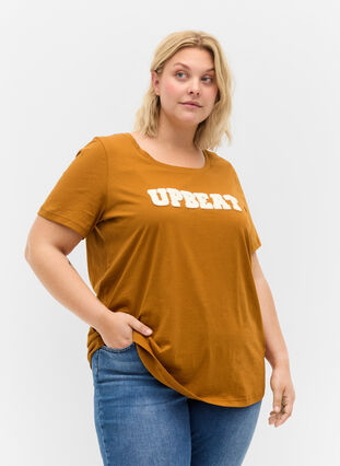 T-shirt with print in cotton, Cathay Spice UPBEAT, Model image number 0