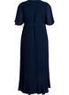 Chiffon maxi dress with a V-neck and ruffle hem, Blue, Packshot image number 1