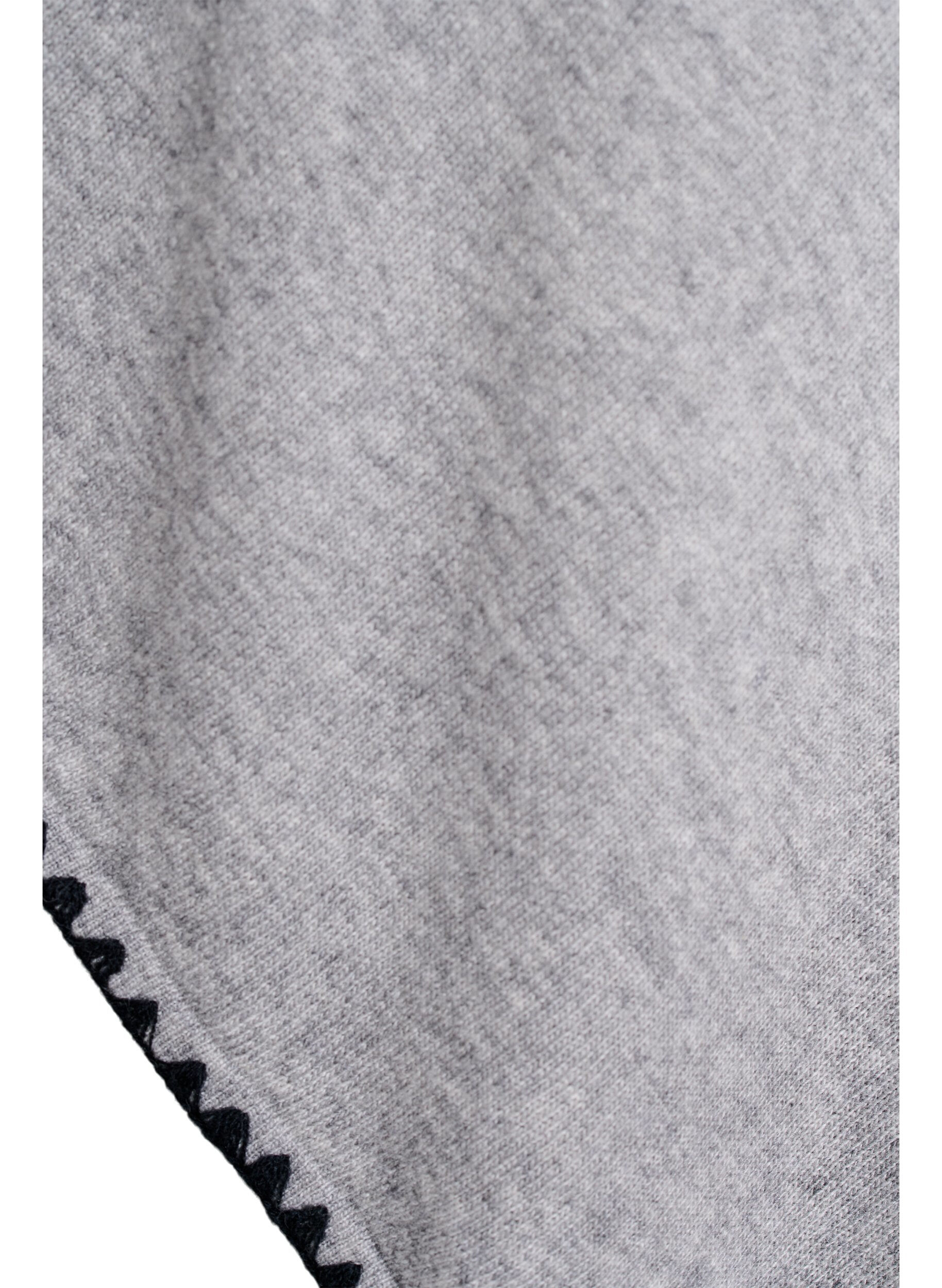 Zizzifashion Fine-knit poncho, Grey, Packshot image number 3