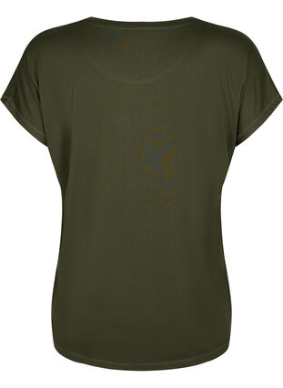 Short-sleeved workout t-shirt, Forest Night, Packshot image number 1