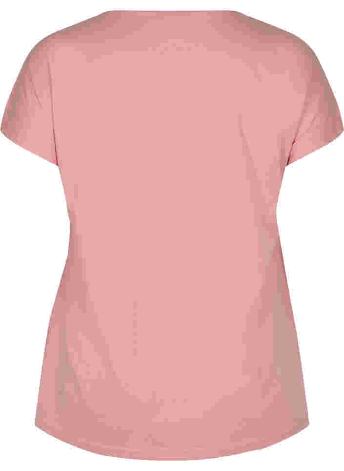 Cotton t-shirt with print details, Blush mel Leaf, Packshot image number 1