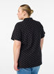 Dotted polo shirt with short sleeves, Black, Model image number 2