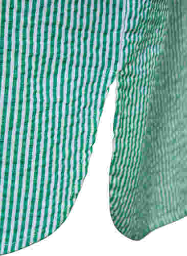 Striped cotton shirt with 3/4 sleeves, Jolly Green Stripe, Packshot image number 3