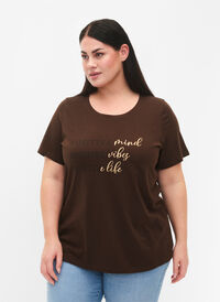 Cotton T-shirt with print, Demitasse W. POS, Model