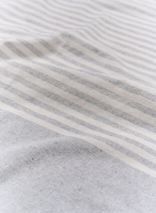 Striped Towels with fringes, Light Grey Melange, Packshot image number 3