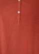 Long-sleeved t-shirt with V-neck and buttons, Brown, Packshot image number 2