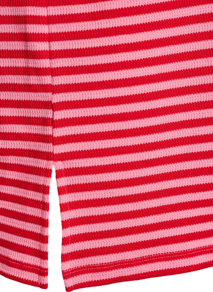 Short sleeve polo shirt with stripes, Pink, Packshot image number 3