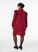 Short dress with ruffles and glitter, Dark Bordeaux, Model image number 2