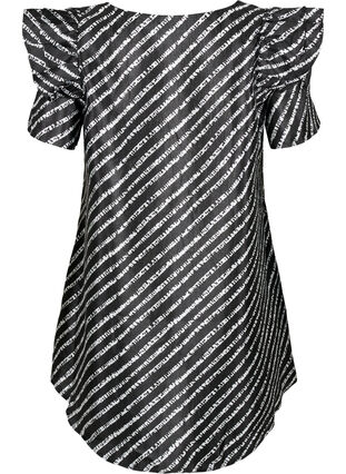Striped tunic with frills, Black/White Stripes, Packshot image number 1