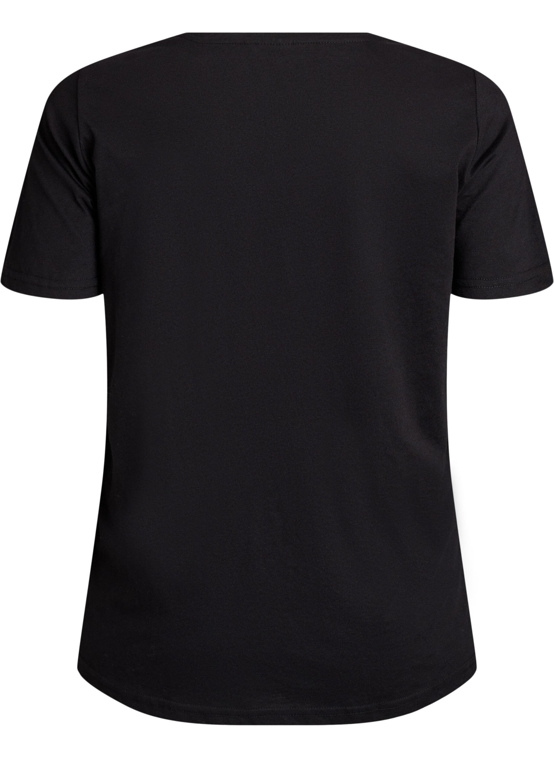 Zizzifashion T-shirt with motif, Black, Packshot image number 1