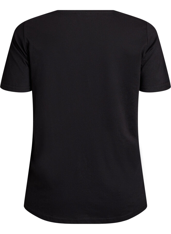T-shirt with motif, Black, Packshot image number 1