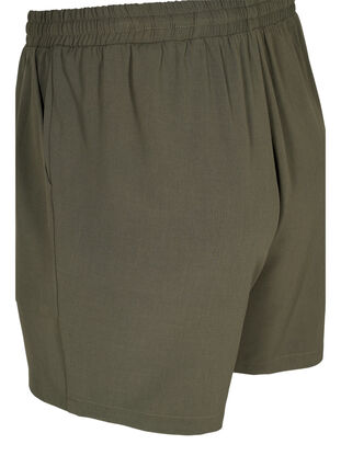 Loose shorts with pockets, Dark Olive, Packshot image number 3