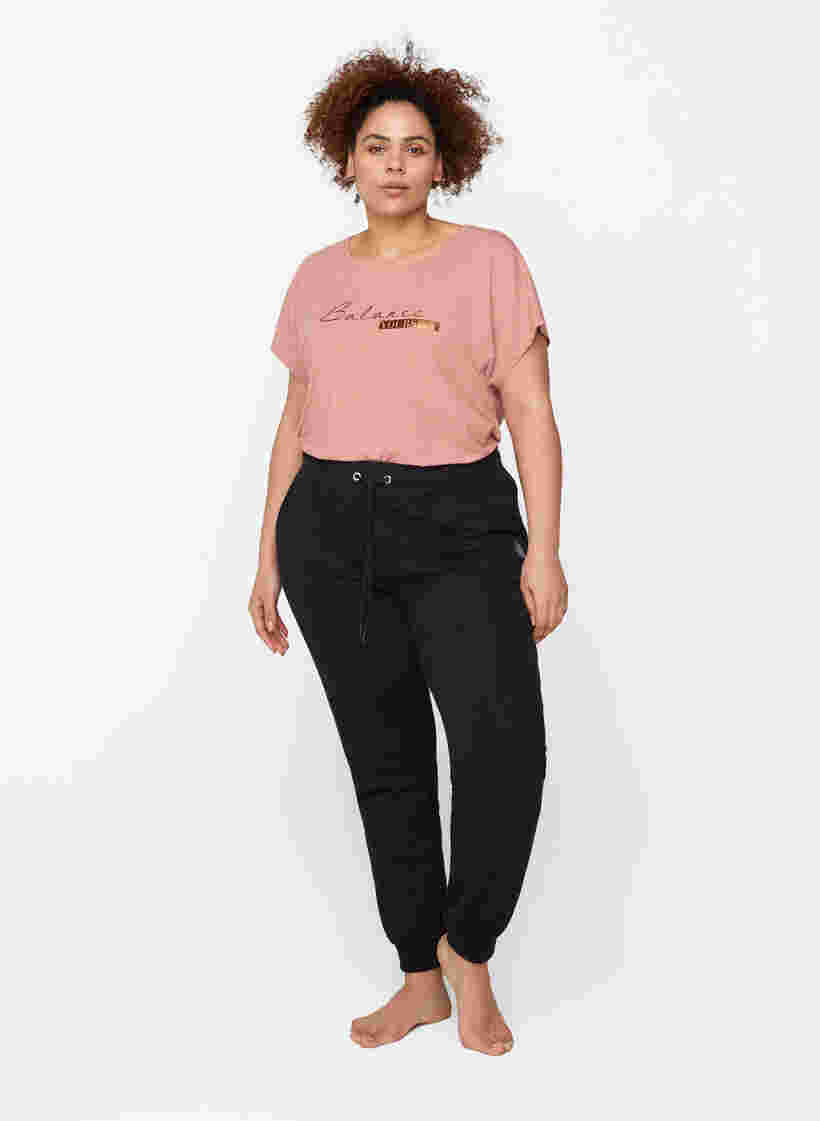Loose fitness trousers with pockets, Black, Model image number 3