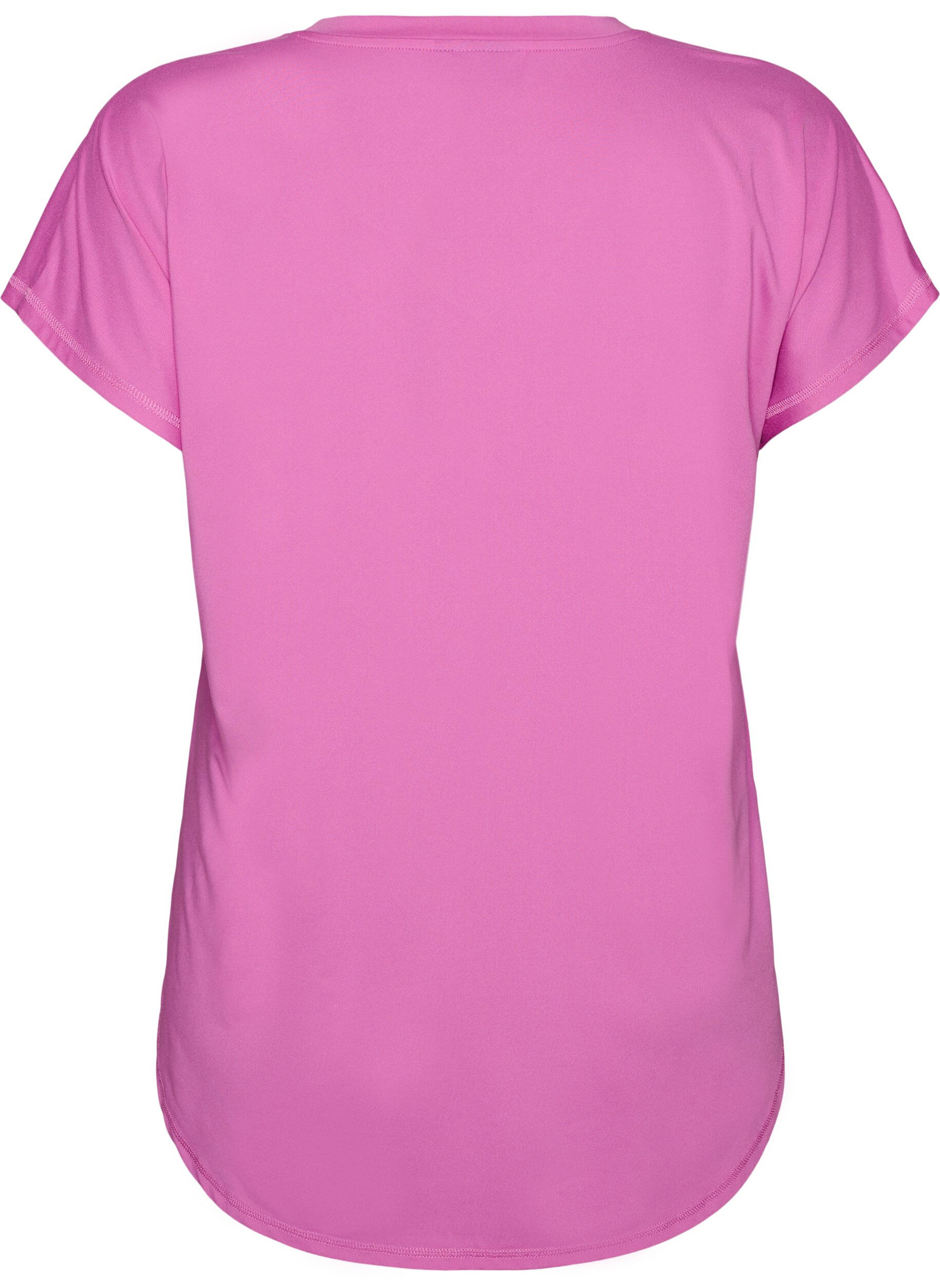 ZizzifashionShort sleeve sport t-shirt with v-neck, Purple, Packshot image number 1
