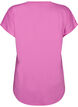 Short sleeve sport t-shirt with v-neck, Purple, Packshot image number 1