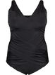 Swimsuit with a draped cross detail, Black, Packshot image number 0