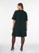Short A-line dress with glitter stripes, Green, Model image number 2