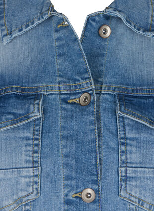 Light denim jacket with chest pockets, Light blue denim, Packshot image number 3