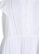 Sleeveless cotton muslin blouse with ruffles, White, Packshot image number 2