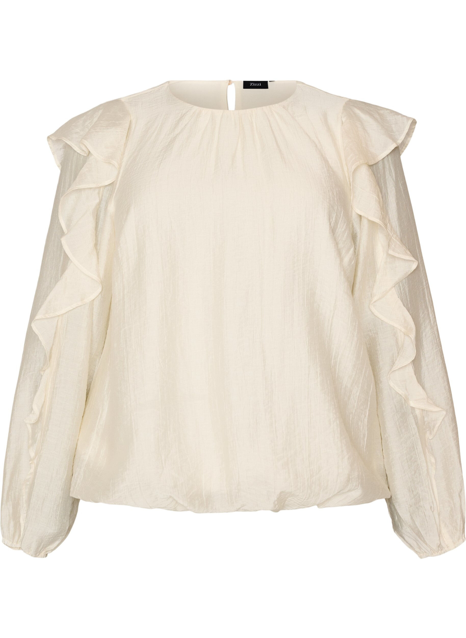 Blouse with ruffles and balloon shape