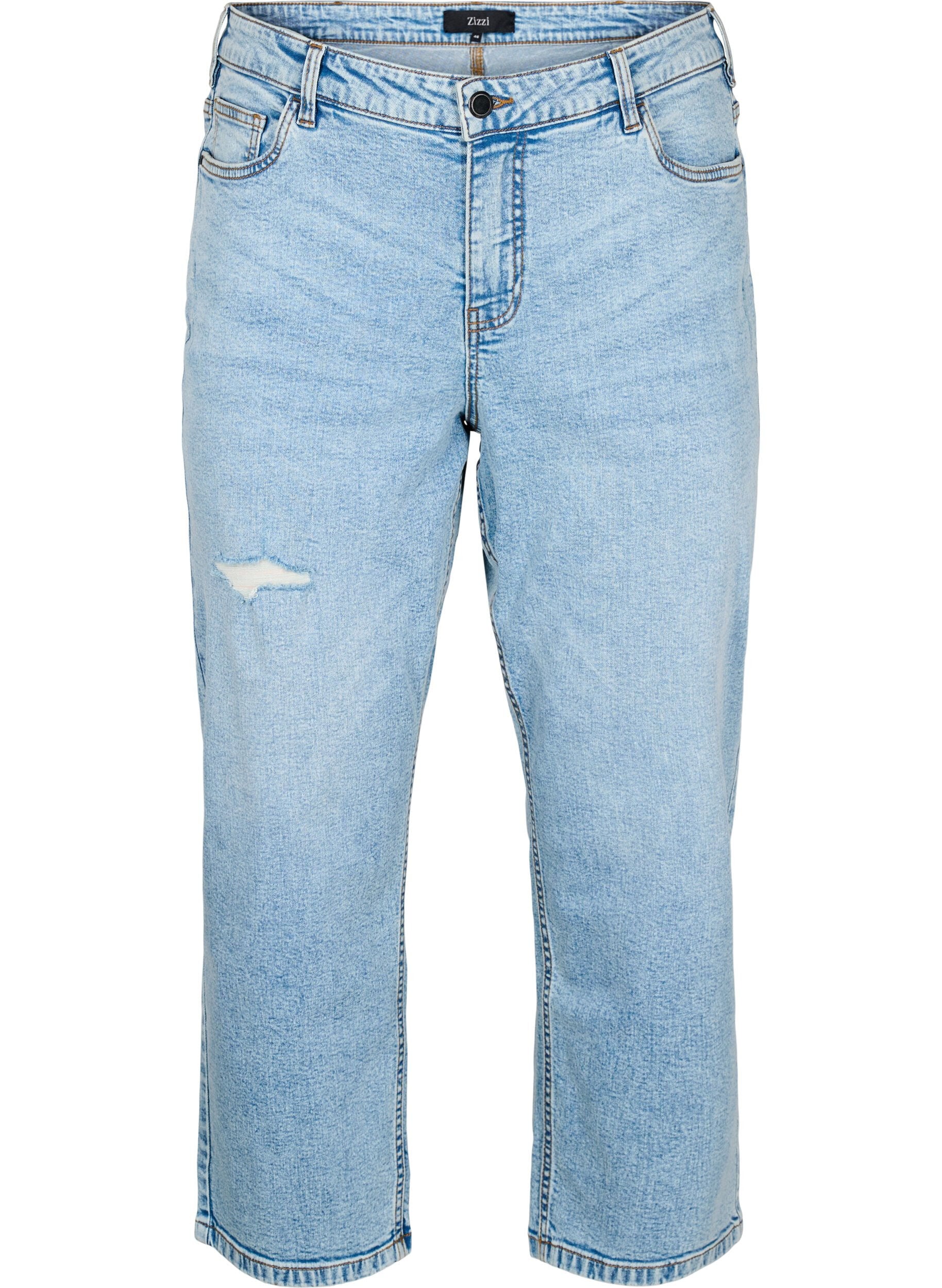 ZizzifashionCropped Vera jeans with distress detail, Light Blue, Packshot image number 0