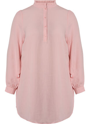 Long-sleeved tunica with ruffle collar, Strawberry Cream, Packshot image number 0