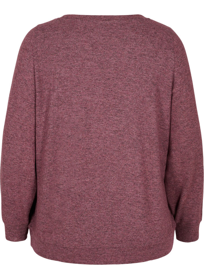 Melange blouse in viscose blend, Port Royal Mel, Packshot image number 1