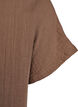 Long cotton muslin shirt, Brown, Packshot image number 3