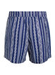 Striped shorts in a linen-viscose blend, Blue, Packshot image number 1