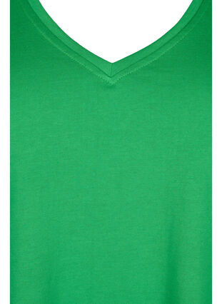 FLASH - T-shirt with v-neck, Kelly Green, Packshot image number 2
