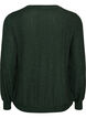 Blouse with vertical texture and glitter thread, Green, Packshot image number 1