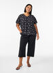 Viscose blouse with ruched sleeves, Black, Model image number 1